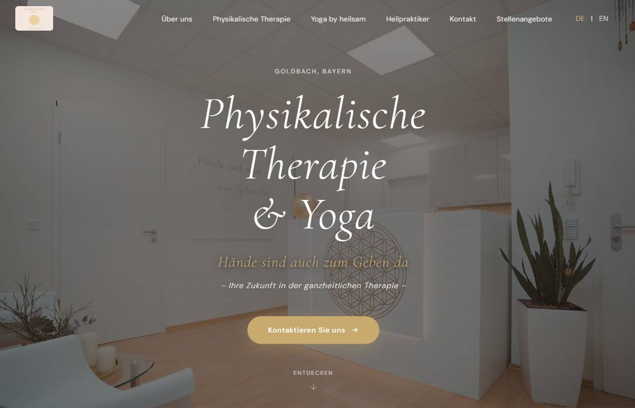 Screenshot der Website praxisheilsam.de